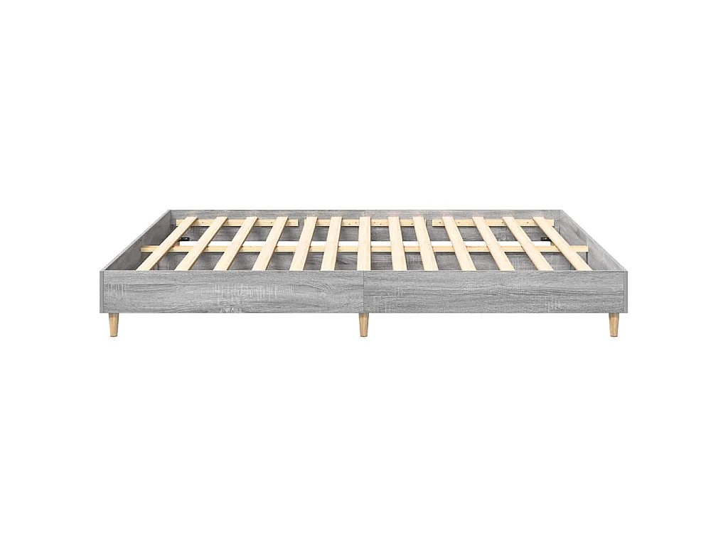 Bettgestell ohne Matratze Grau Sonoma 160x200 cm Holzwerkstoff