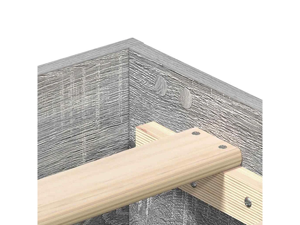 Bettgestell ohne Matratze Grau Sonoma 160x200 cm Holzwerkstoff
