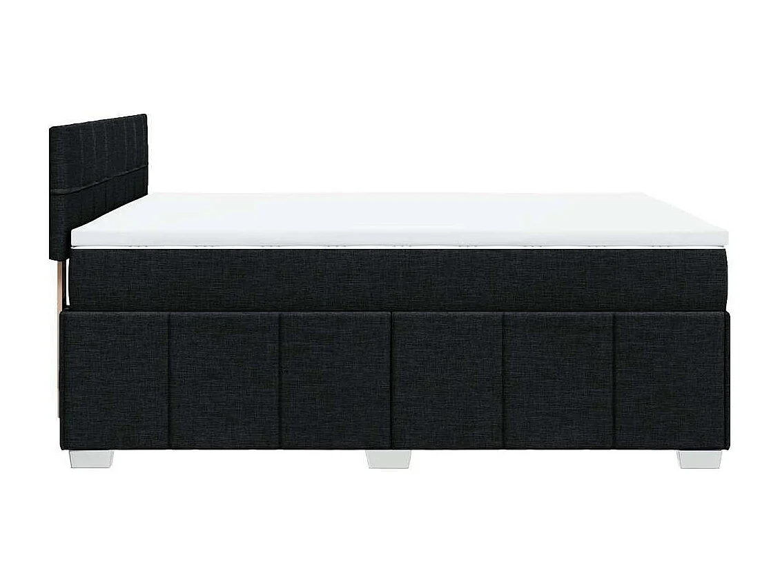 Boxspringbett mit Matratze Schwarz 140x190 cm Stoff