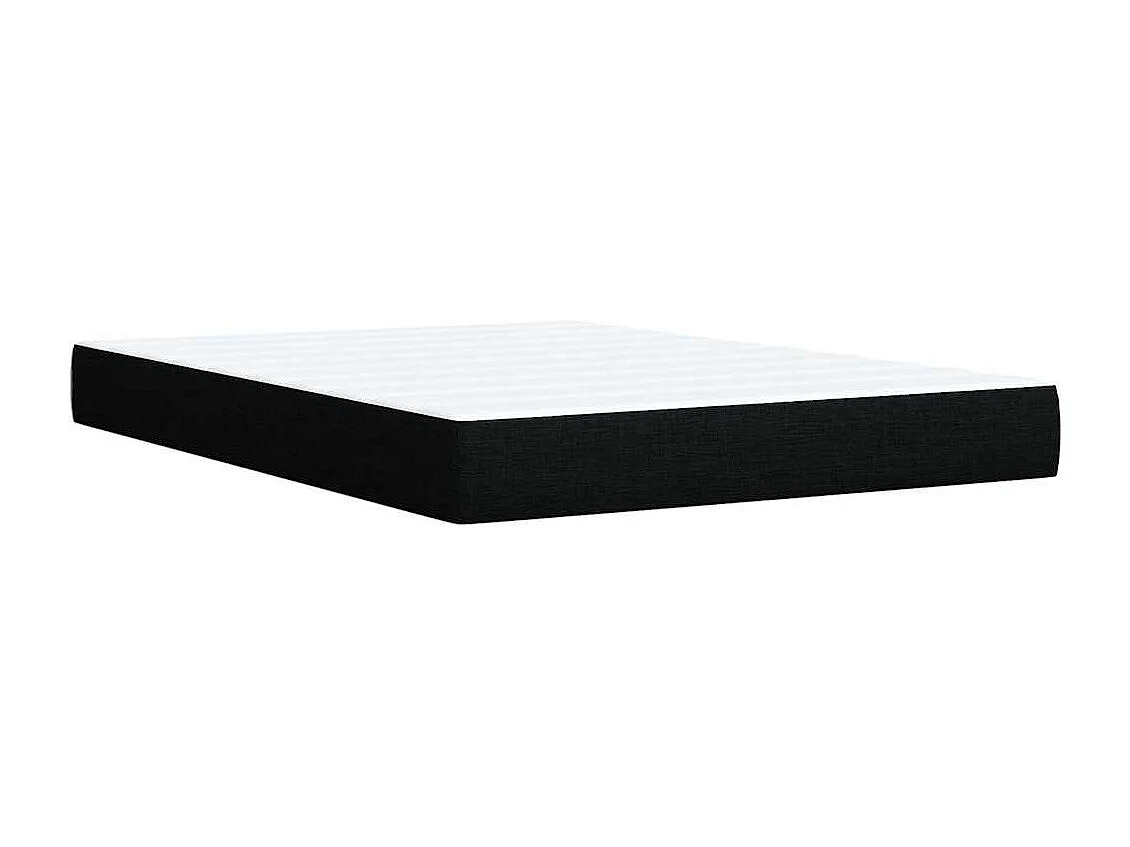Boxspringbett mit Matratze Schwarz 140x190 cm Stoff