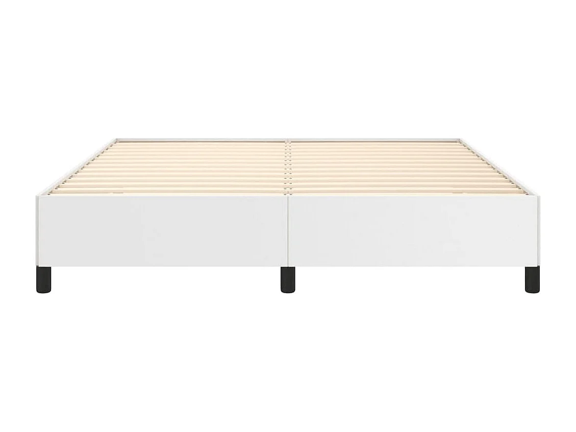 Cadre de lit sans matelas blanc 160x200 cm similicuir