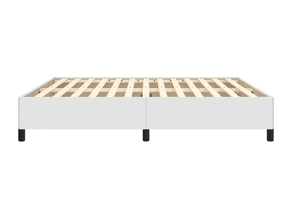 Cadre de lit sans matelas blanc 160x200 cm similicuir