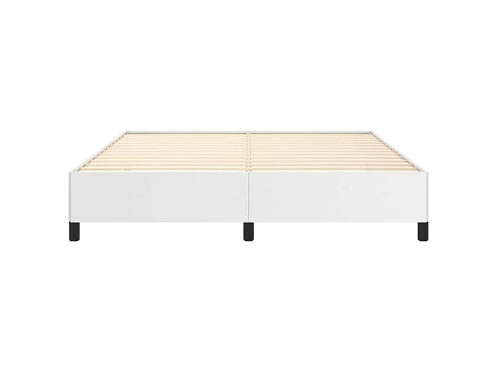 Cadre de lit sans matelas blanc 160x200 cm similicuir