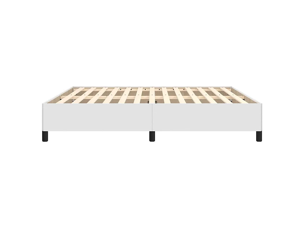 Cadre de lit sans matelas blanc 160x200 cm similicuir