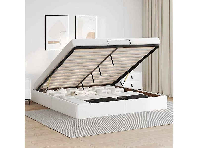 Bedframe zonder matras 180x200 cm kunstleer wit