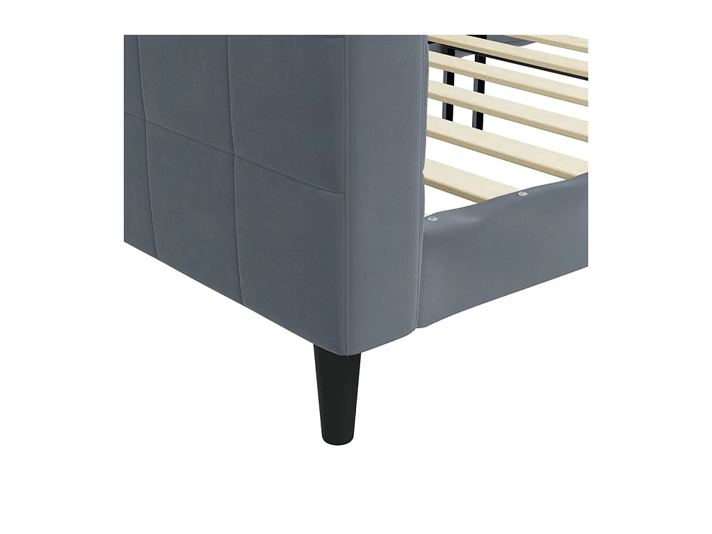 Sofá-cama 90x200 cm veludo cinzento-escuro