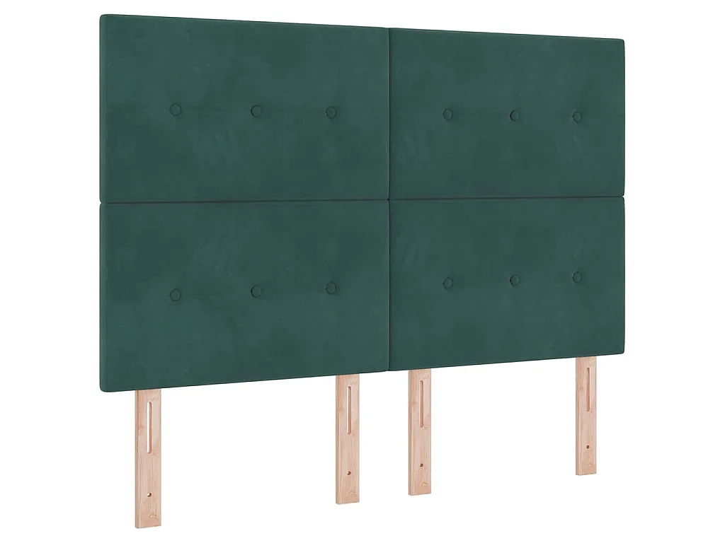 Boxspringbed met hoofdeinde Donkergroen 140 x 200 cm Fluweel