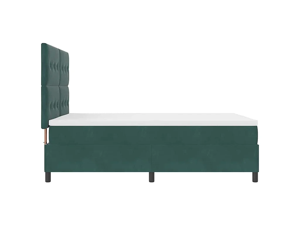 Boxspringbed met hoofdeinde Donkergroen 140 x 200 cm Fluweel