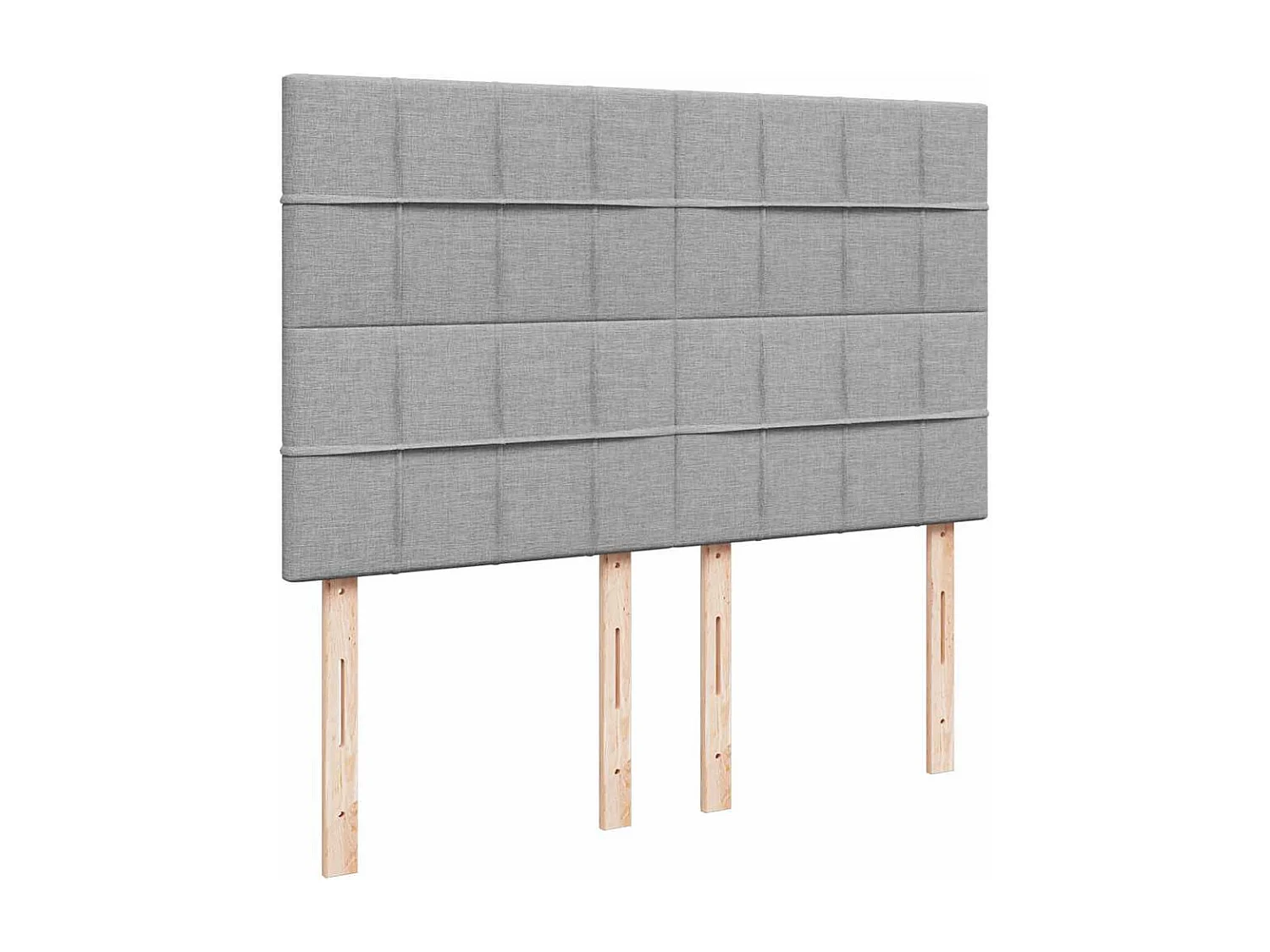 Sommier à lattes de lit avec matelas Gris clair 140x200cm Tissu