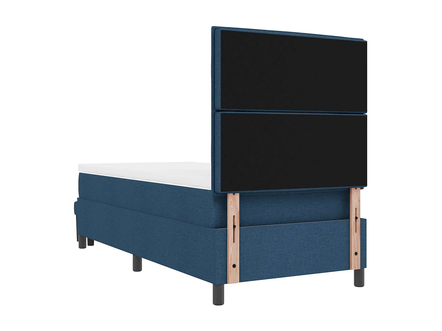 Boxspringbed met matras met hoofdeinde Blauw 90 x 190 cm Stof