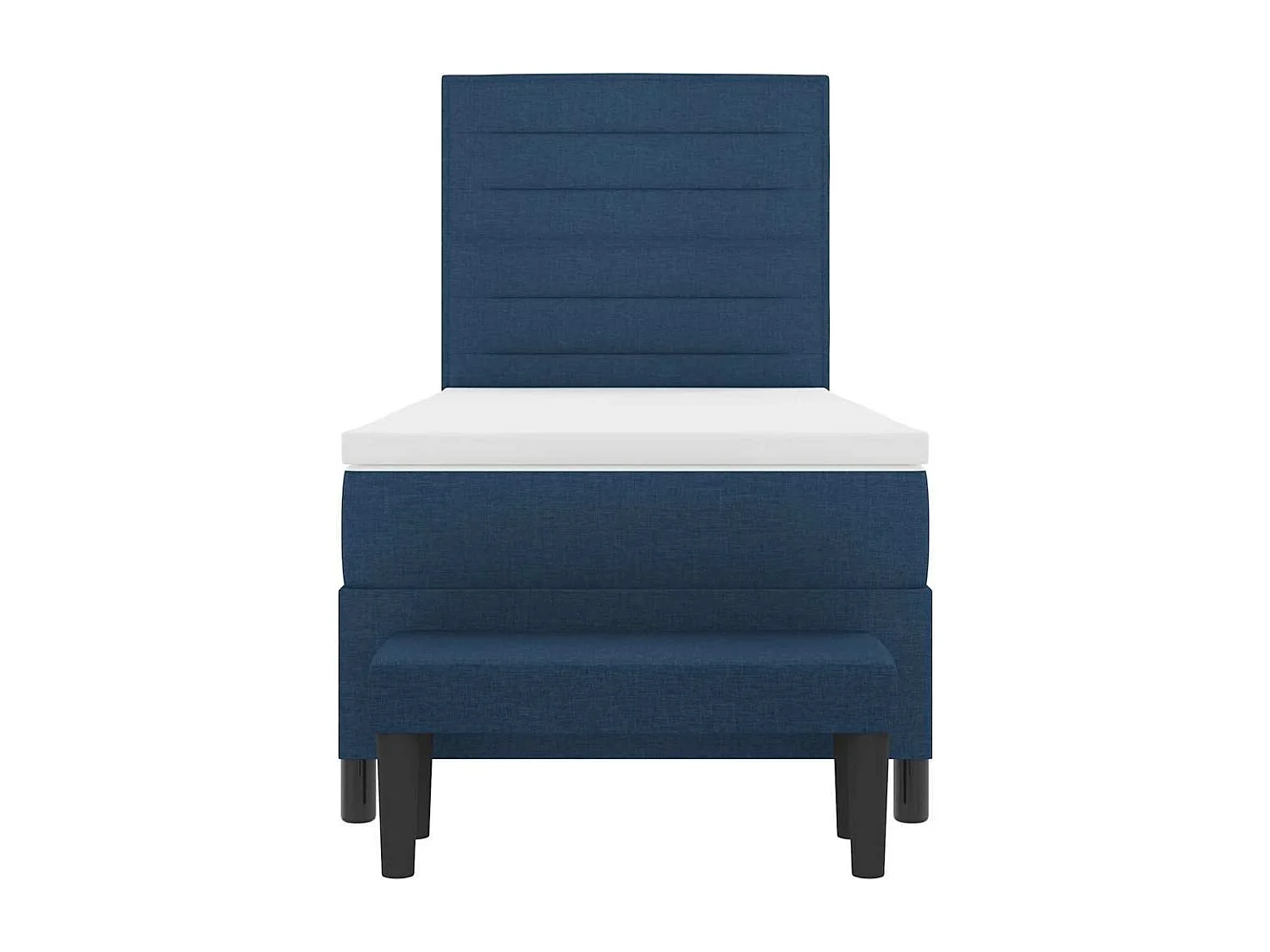 Boxspringbed met matras met hoofdeinde Blauw 90 x 190 cm Stof