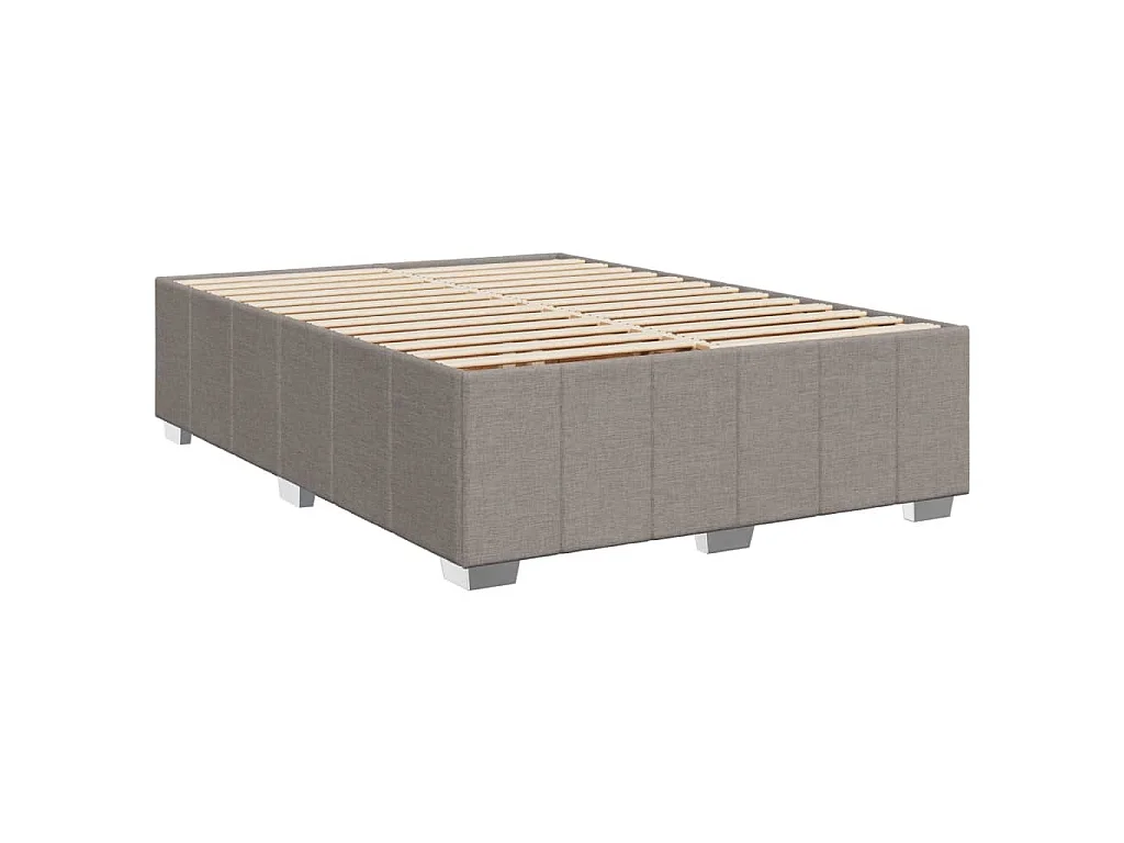 Boxspring met matras stof taupe 140x200 cm