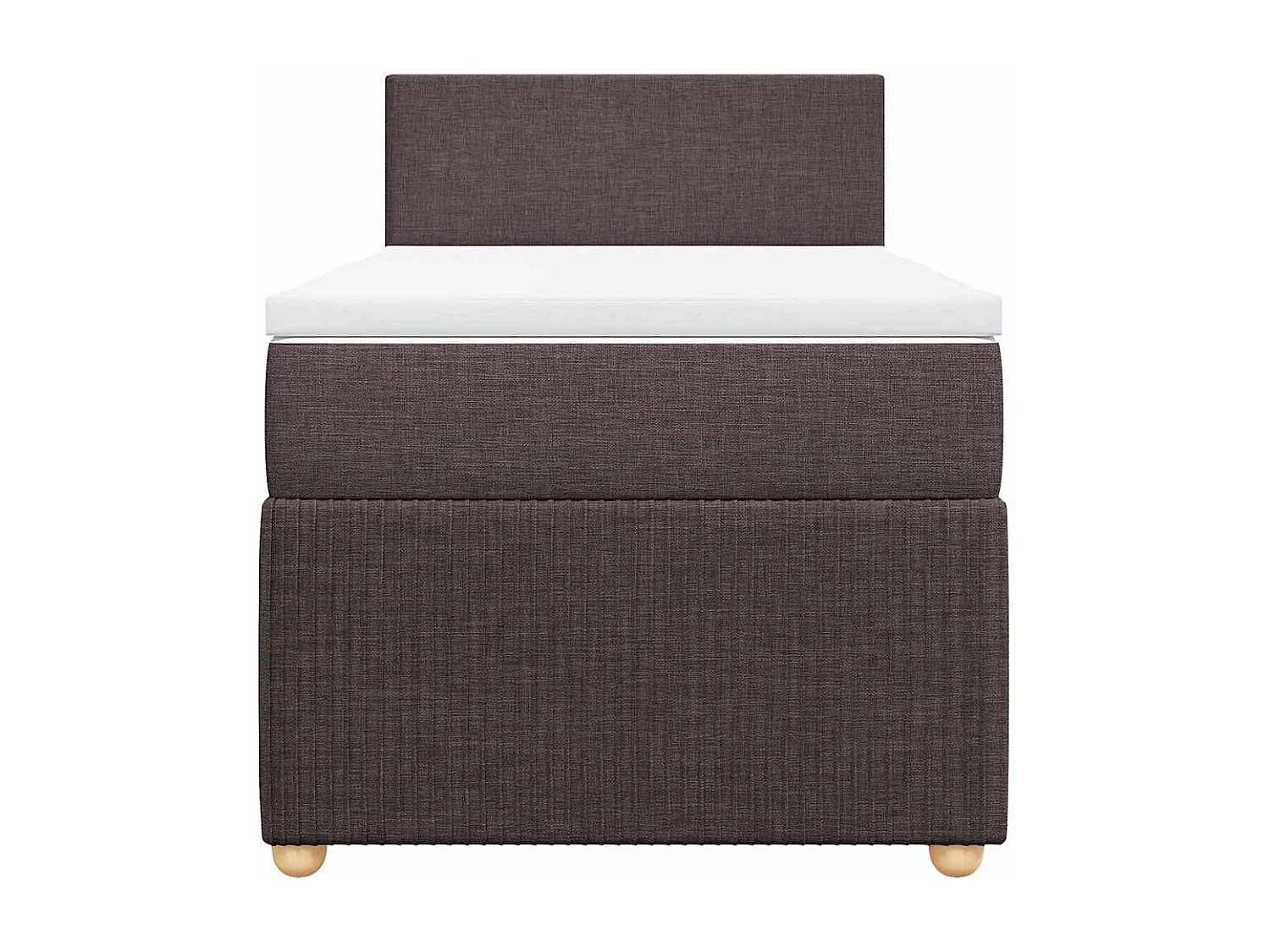 Boxspringbett mit Matratze Dunkelbraun 90x200 cm Stoff