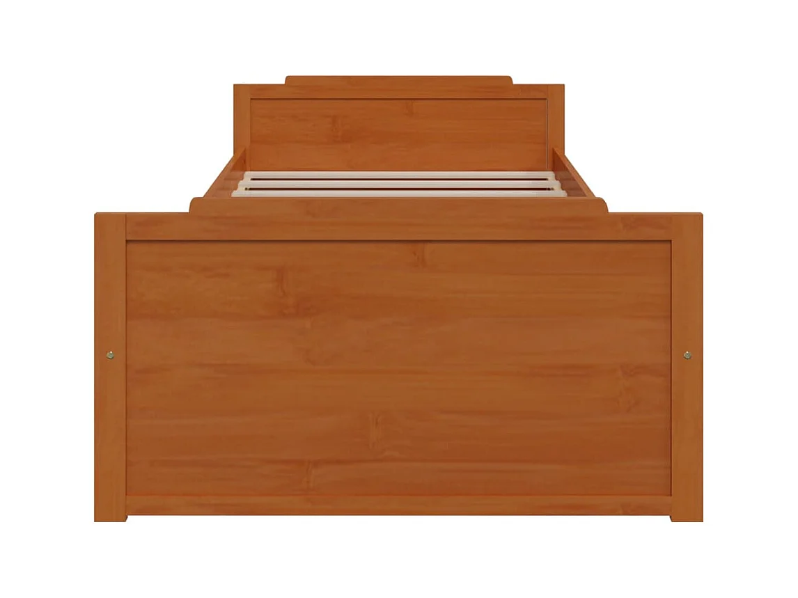 Massivholzbett mit Schubladen Honigbraun Kiefer 90x200 cm