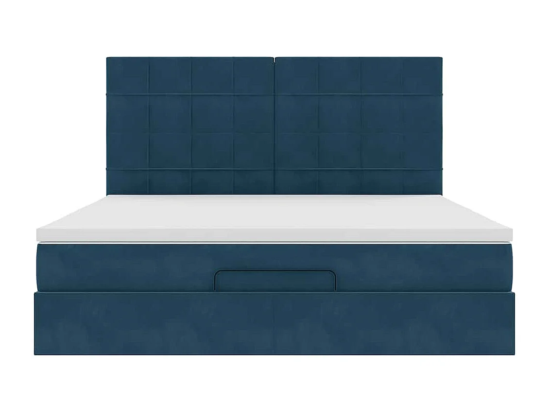 Ottoman bed met matrassen en LED's 160x200cm fluweel
