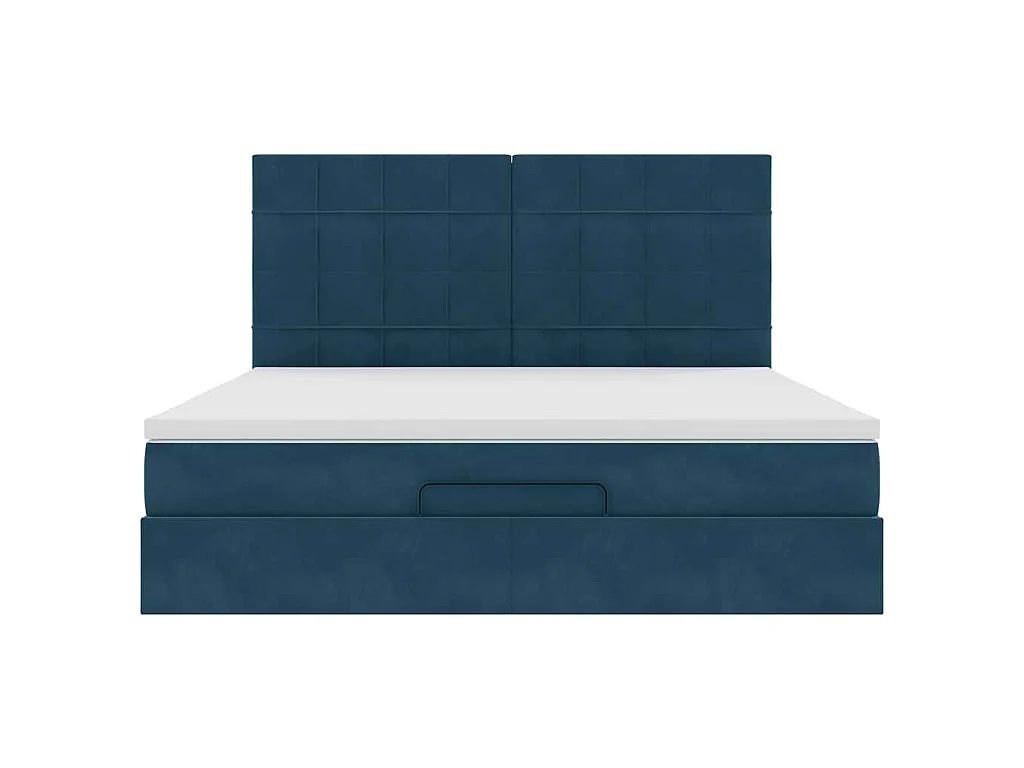 Struttura Letto Pouf con Materassi 160x200 cm Velluto