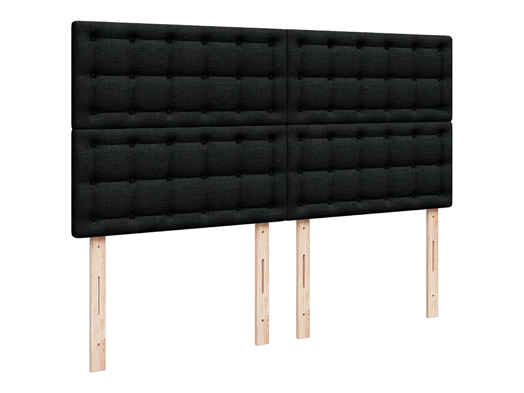 Boxspring met matras stof zwart 180x200 cm