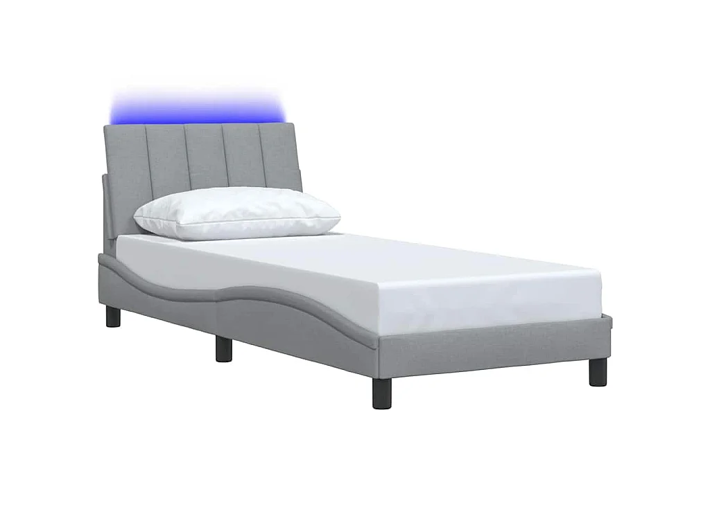 Giroletto senza Materasso Hanko Grigio Chiaro 90x190 cm Tessuto