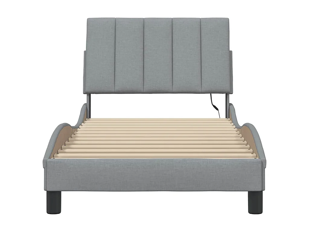 Giroletto senza Materasso Hanko Grigio Chiaro 90x190 cm Tessuto