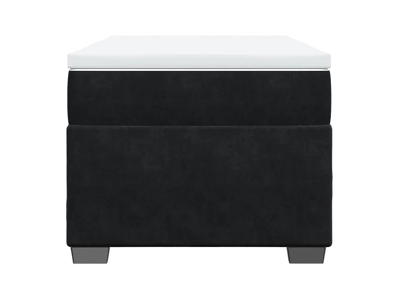 Sommier à lattes de lit avec matelas Noir 100x200 cm Velours