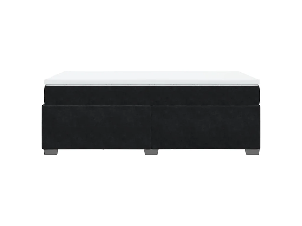 Boxspring met matras fluweel zwart 100x200 cm