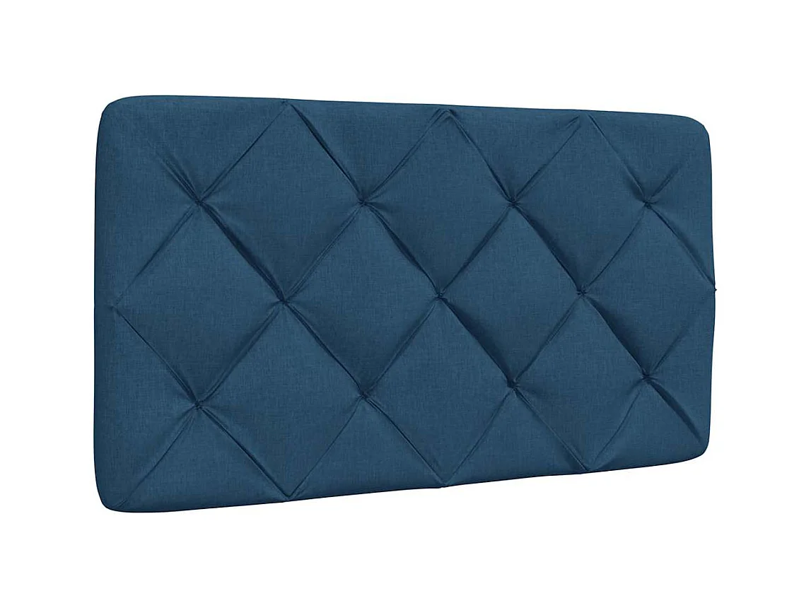 Bettgestell mit LED ohne Matratze Blau 90x200 cm Stoff