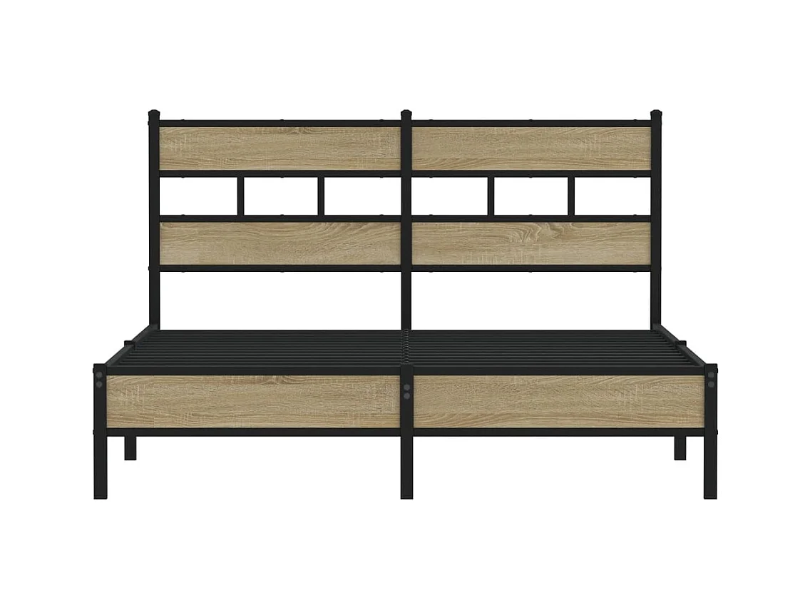 Bettgestell ohne Matratze Sonoma-Eiche 140x190 cm Holzwerkstoff