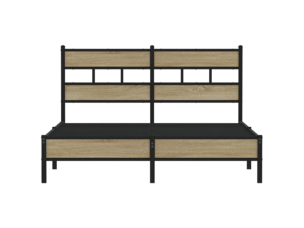 Cadre de lit sans matelas chêne sonoma 140x190 cm