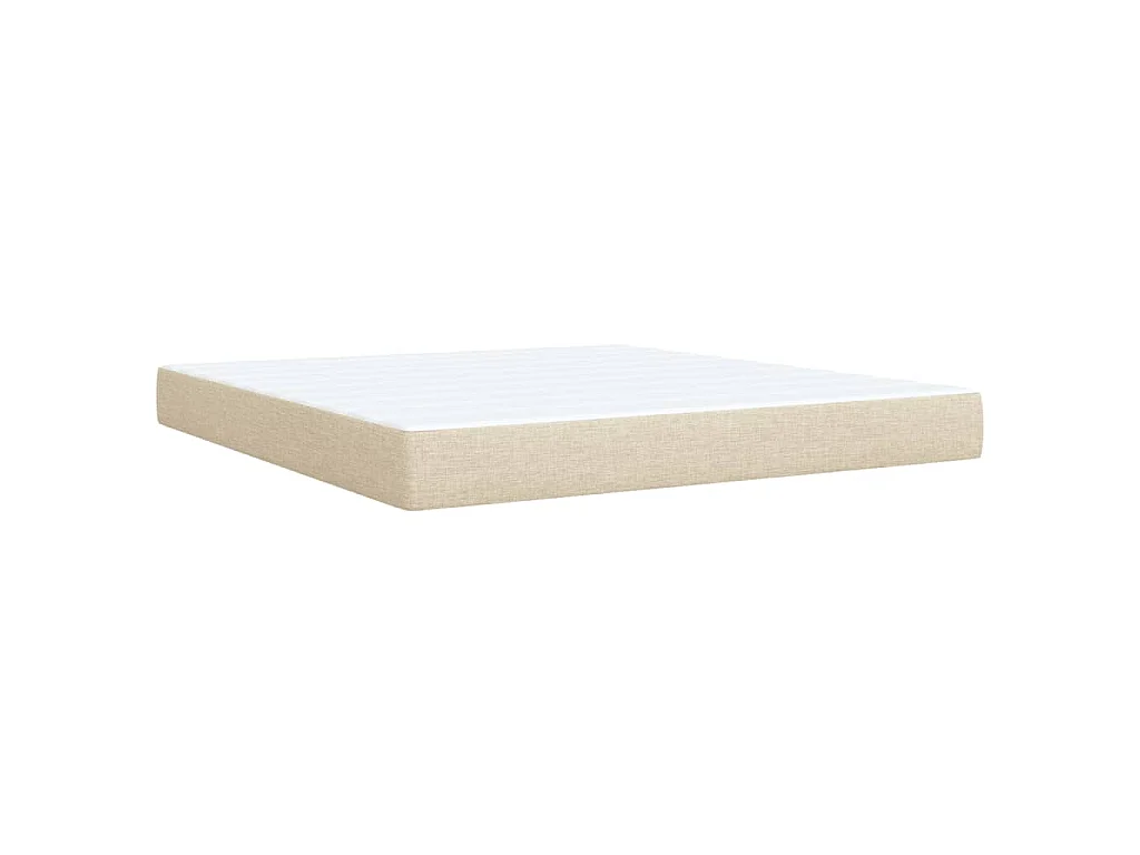 Boxspringbett mit Matratze Creme 180x200 cm Stoff
