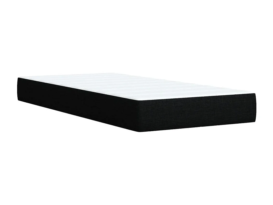 Boxspringbett mit Matratze Schwarz 90x200 cm Stoff