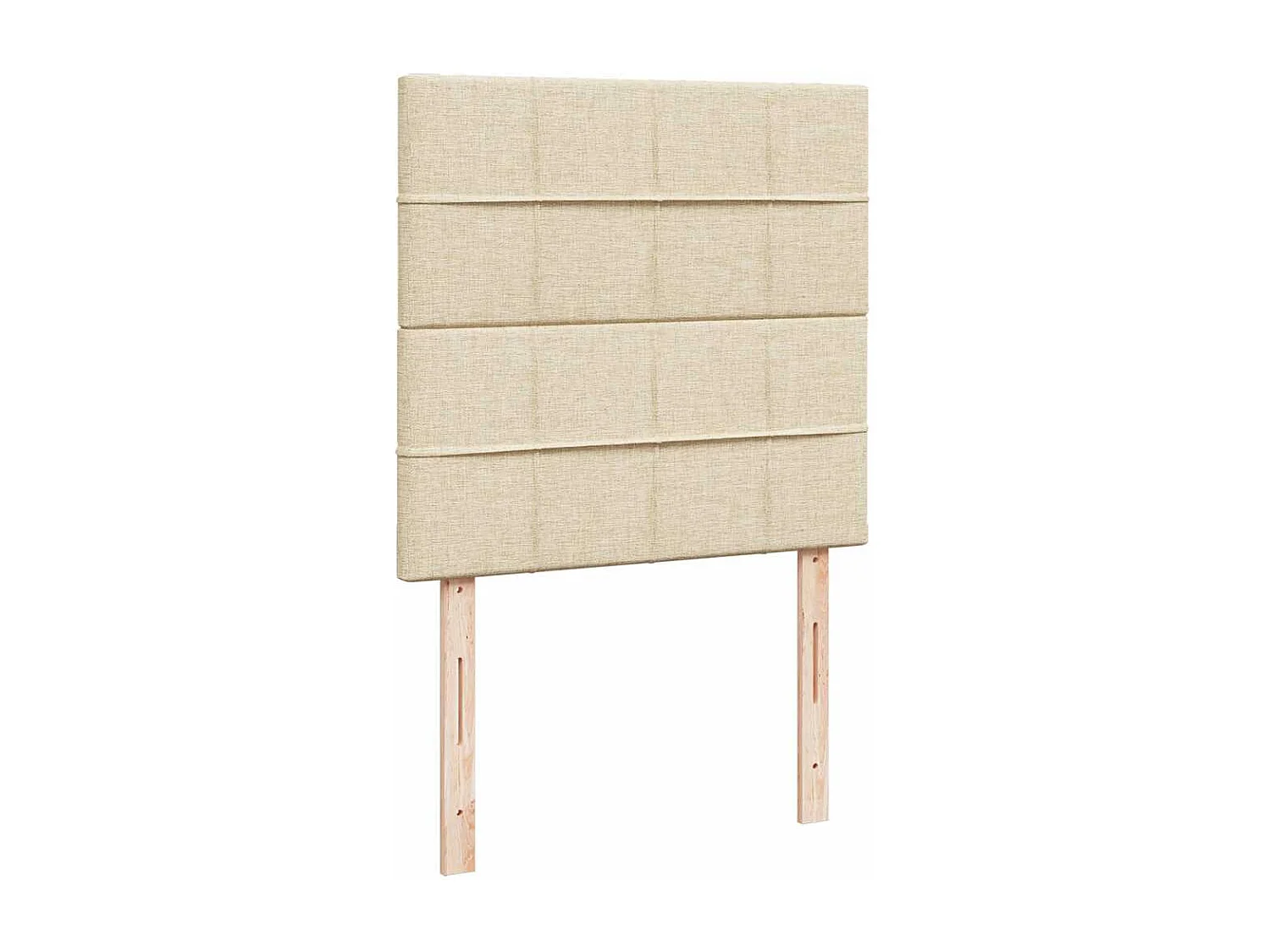 Bed poef met matras en LED's 90x200 cm stof crèmekleurig