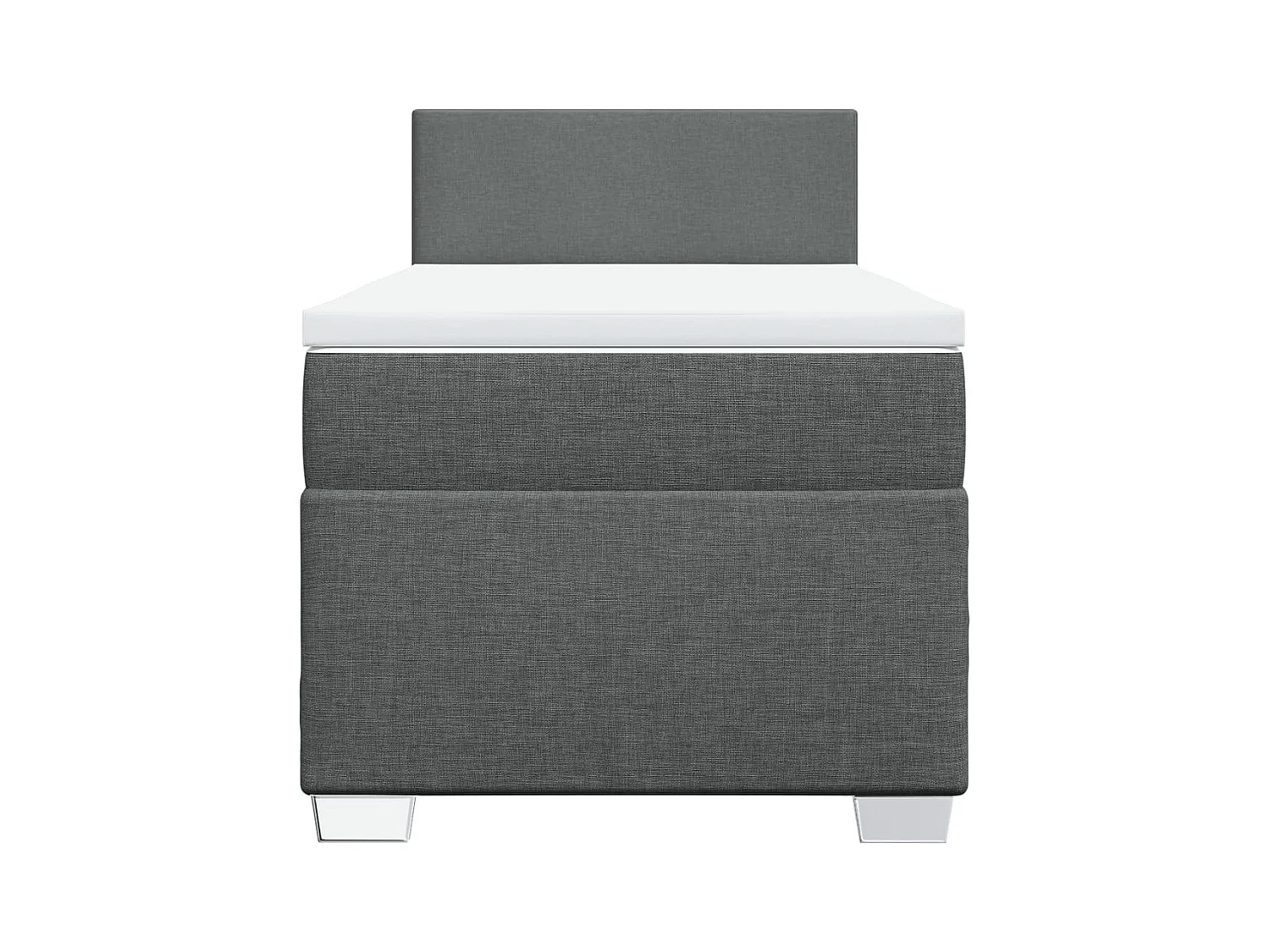 Boxspringbett mit Matratze Dunkelgrau 90x200 cm Stoff