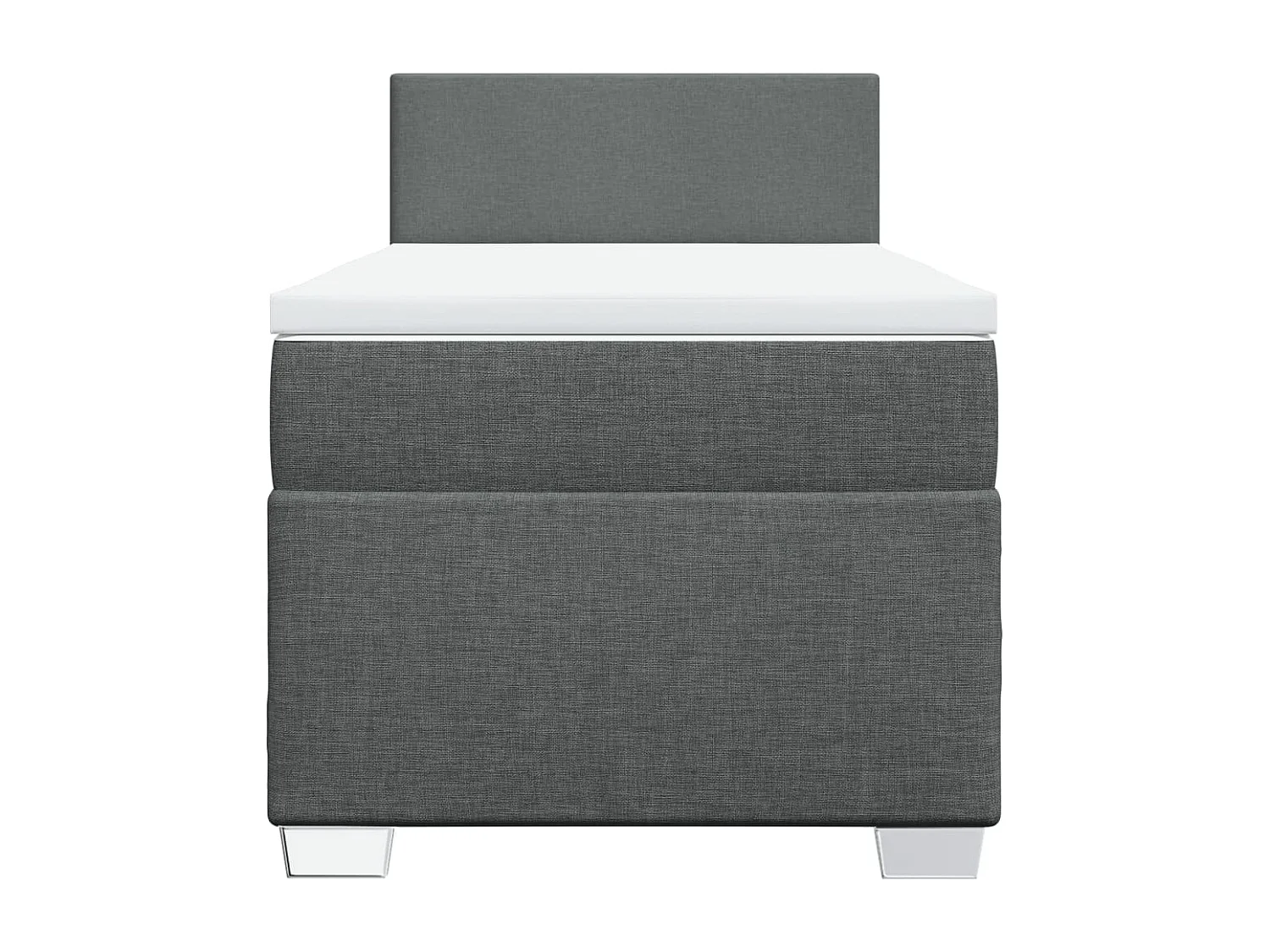 Sommier à lattes de lit avec matelas Gris foncé 90x200 cm Tissu