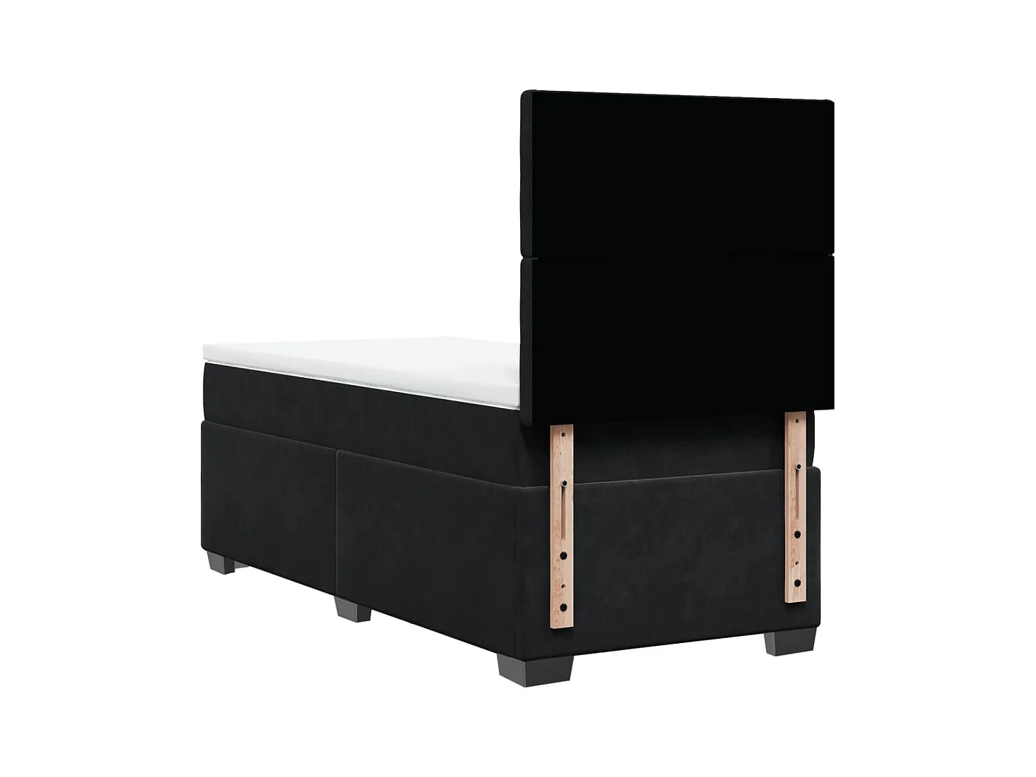 Boxspringbett mit Matratze Schwarz 90x200 cm Samt