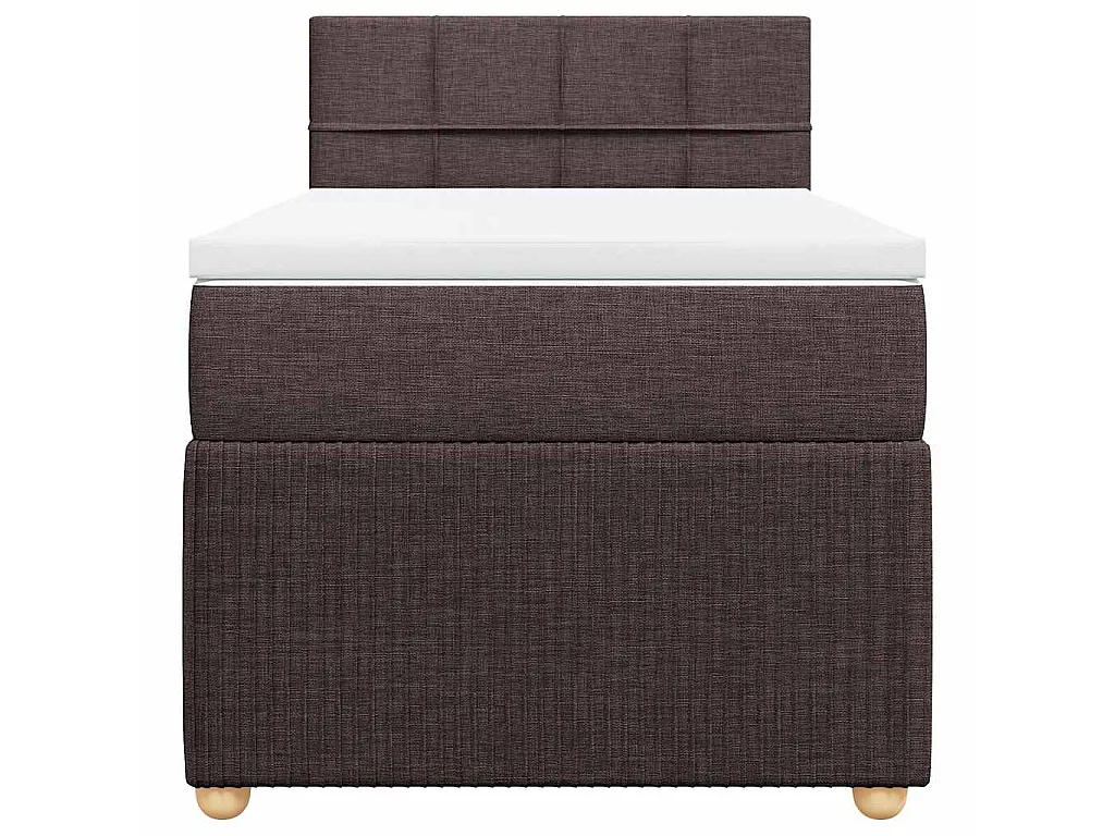 Sommier à lattes de lit avec matelas Marron foncé 100x200 cm