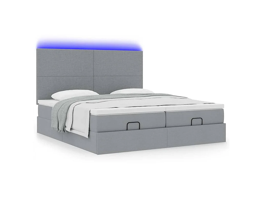 Struttura Letto Pouf con Materassi 160x200 cm in Tessuto