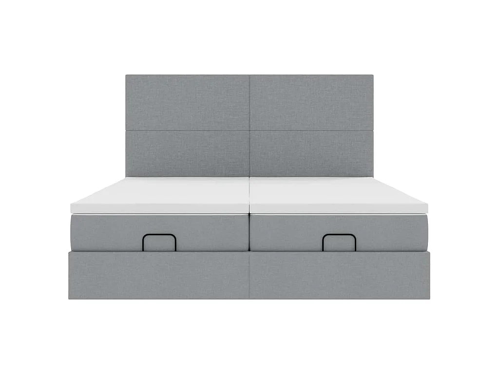 Struttura Letto Pouf con Materassi 160x200 cm in Tessuto