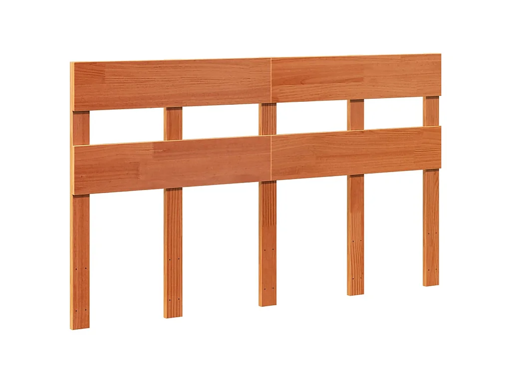Massivholzbett ohne Matratze Wachsbraun 140x200 cm Kiefernholz