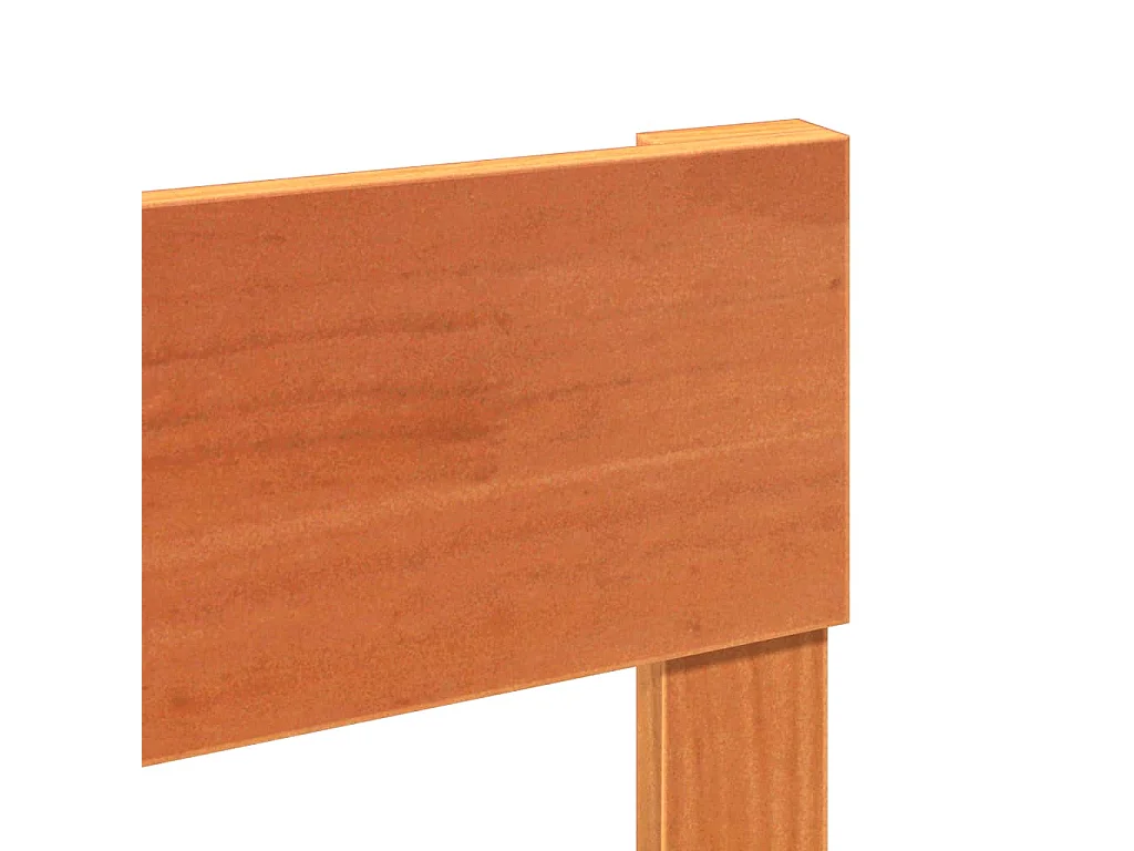 Massivholzbett ohne Matratze Wachsbraun 140x200 cm Kiefernholz