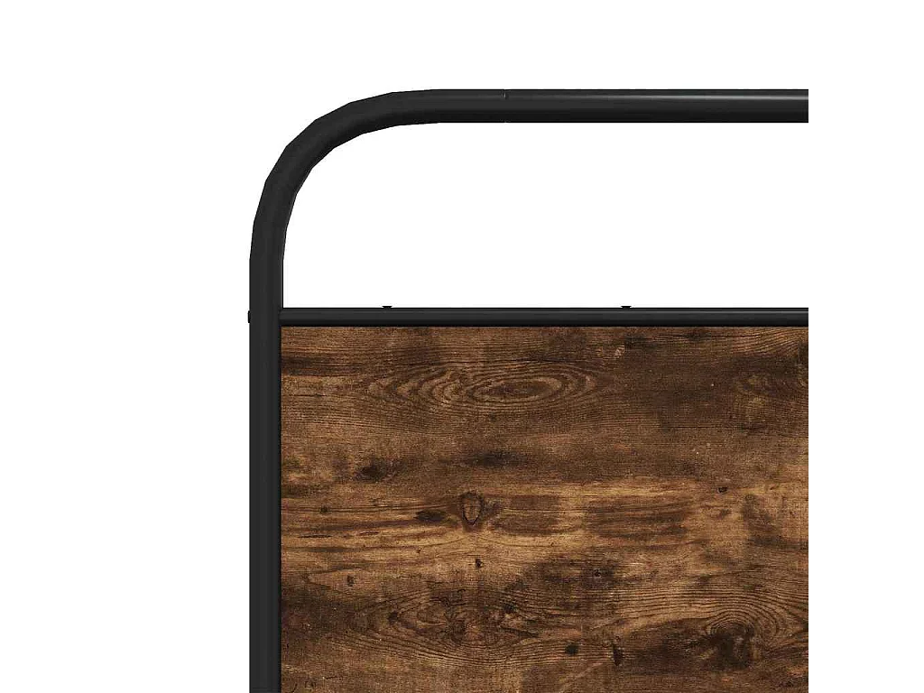 Bettgestell ohne Matratze 90x190 cm Räuchereiche Holzwerkstoff