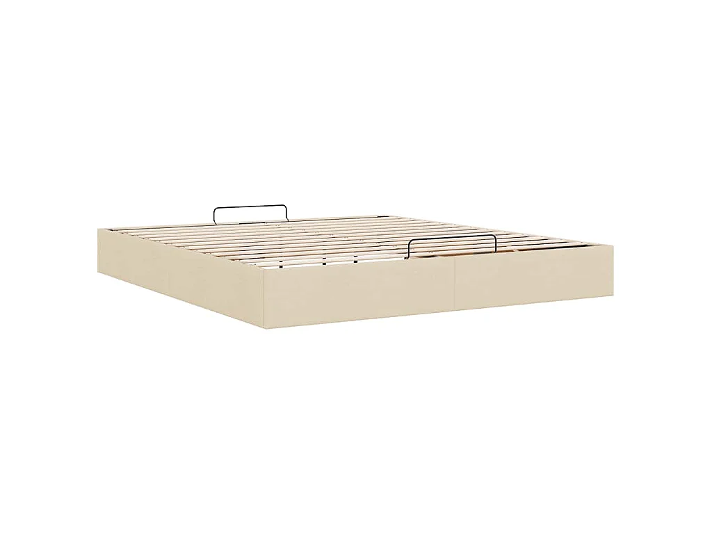 Estrutura cama otomana sem colchão 160x200 cm tecido cor creme