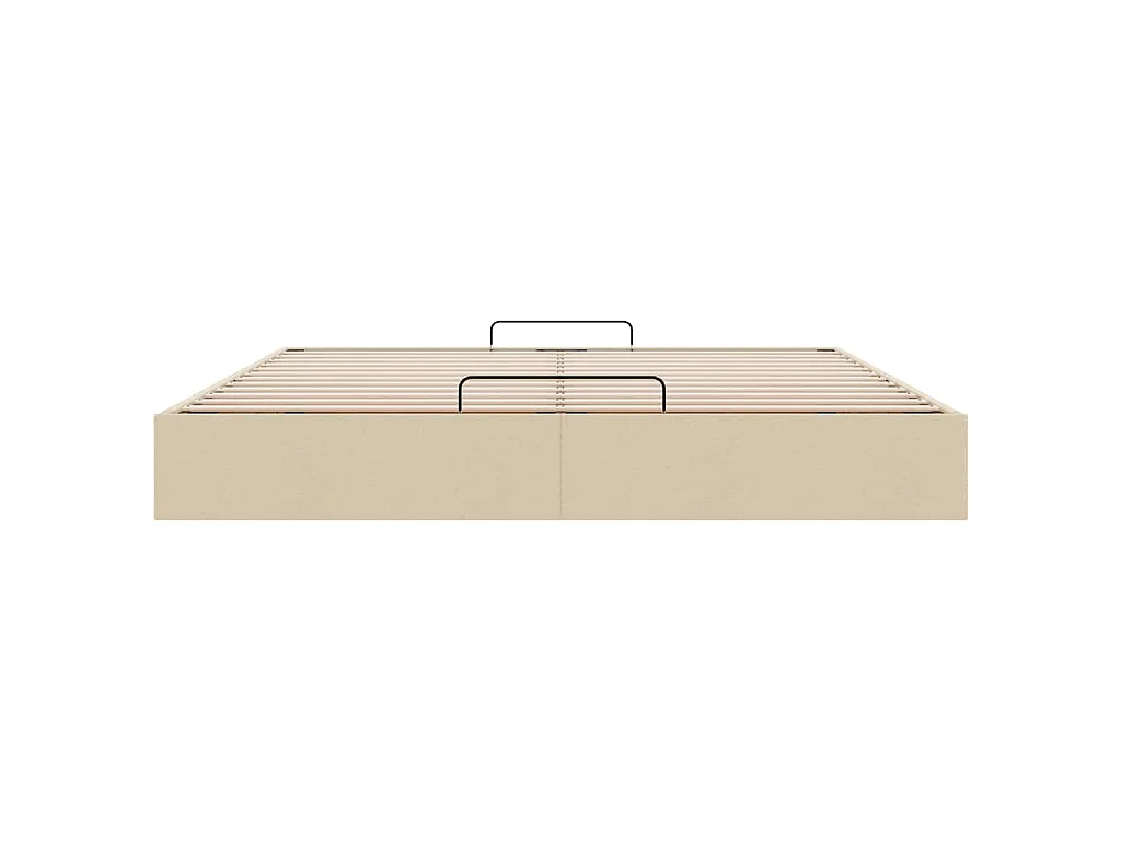 Estrutura cama otomana sem colchão 160x200 cm tecido cor creme