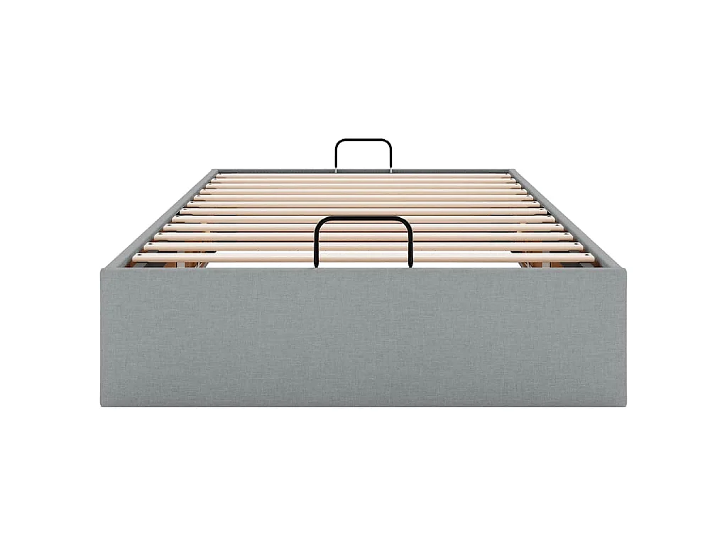 Bedframe zonder matras 90x190 cm stof lichtgrijs