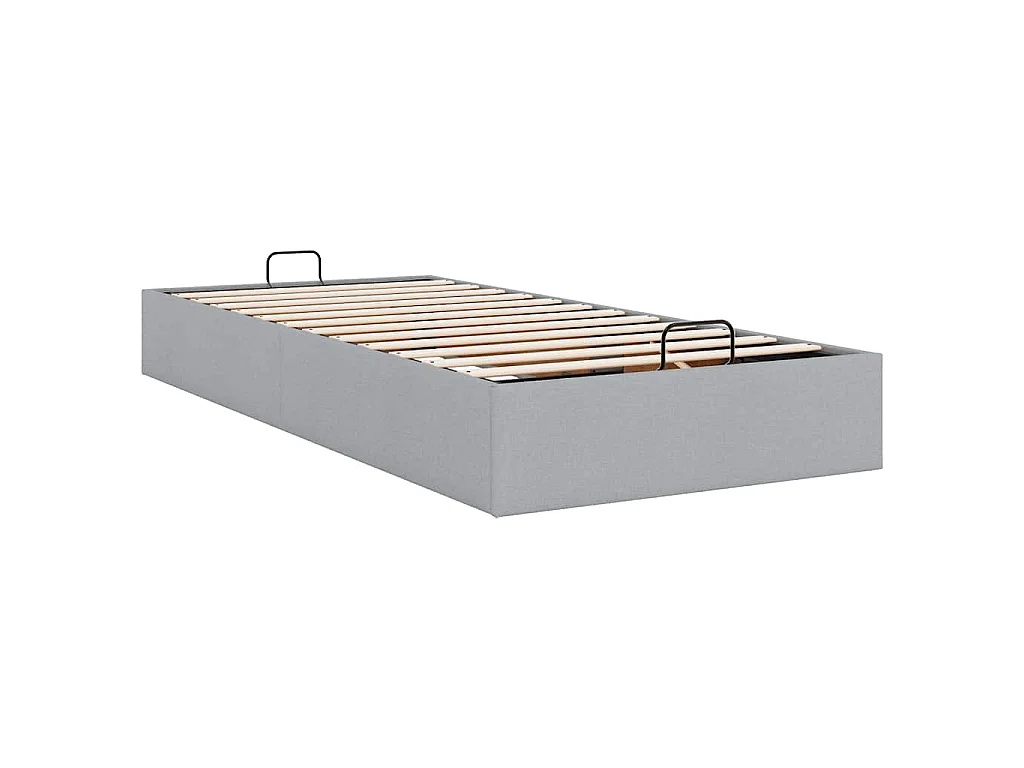 Bedframe zonder matras 90x190 cm stof lichtgrijs