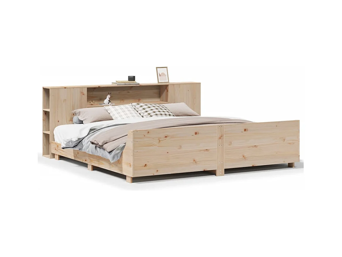 Cadre de lit sans matelas 180x200 cm bois massif de pin