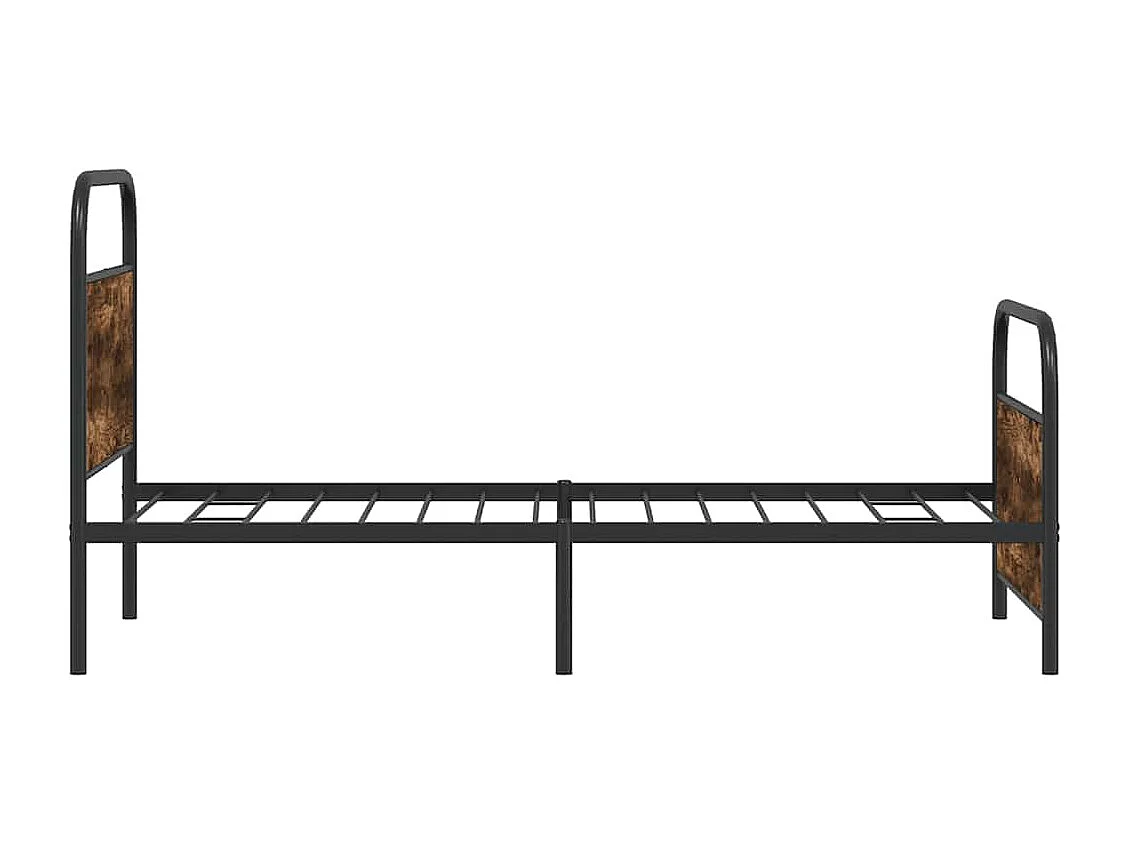 Bettgestell ohne Matratze 90x200 cm Räuchereiche Holzwerkstoff