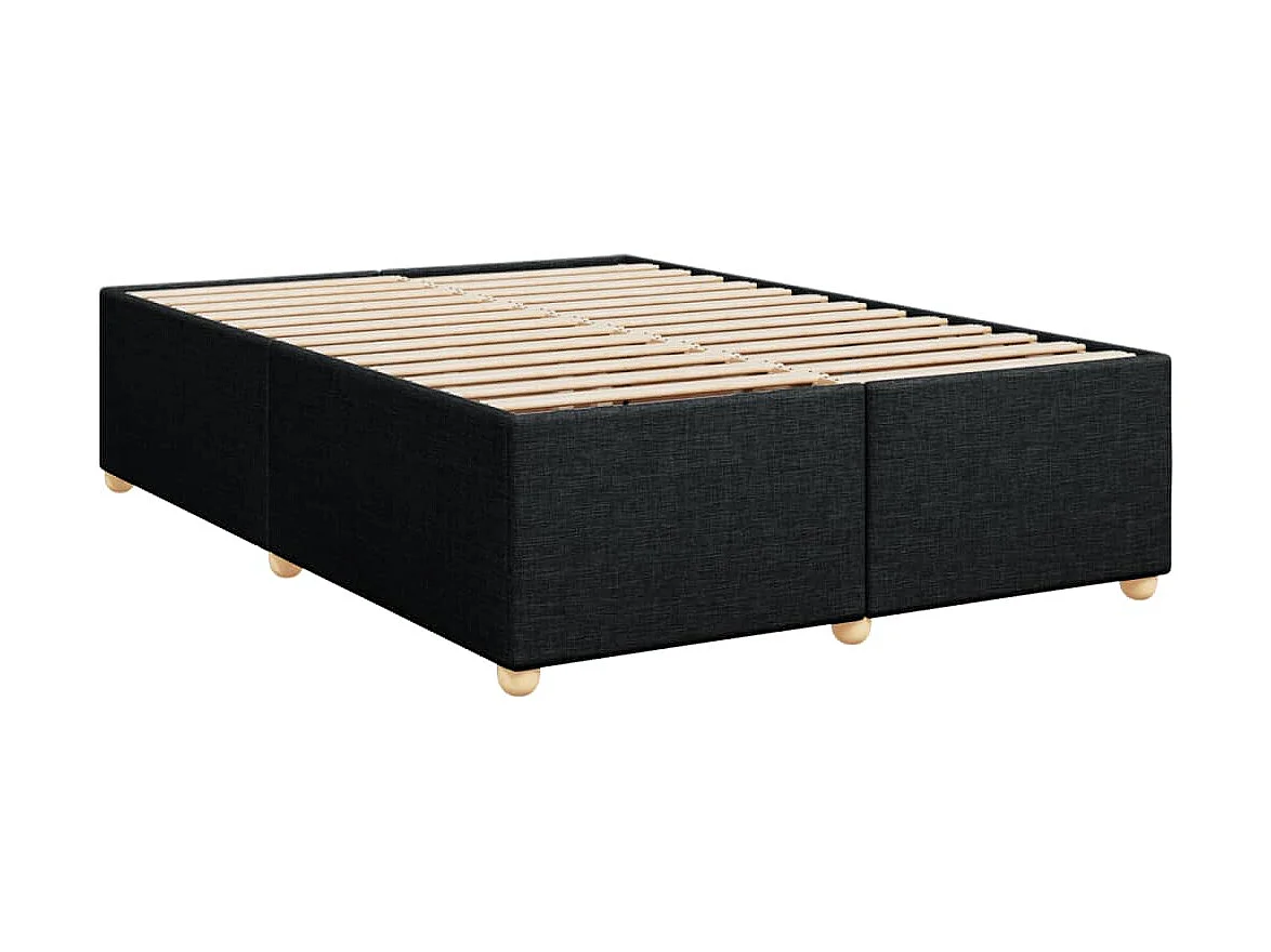 Boxspringbett mit Matratze Schwarz 160x200 cm Stoff