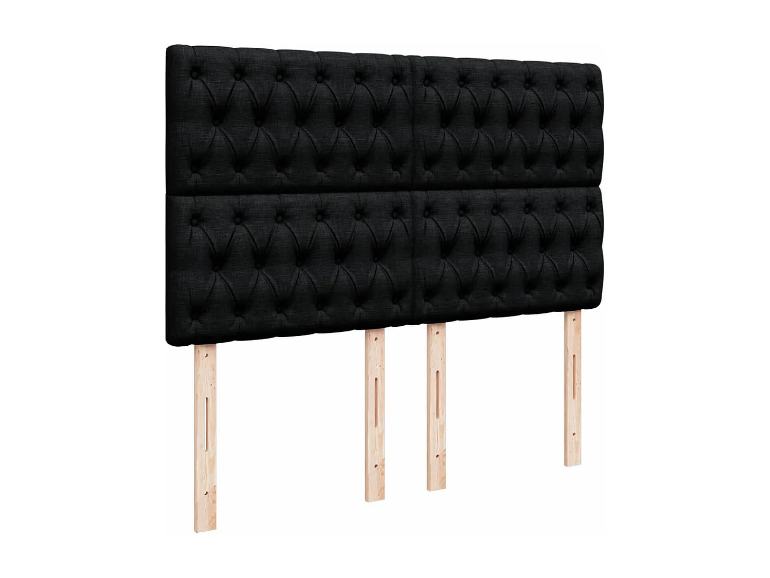 Boxspringbett mit Matratze Schwarz 160x200 cm Stoff