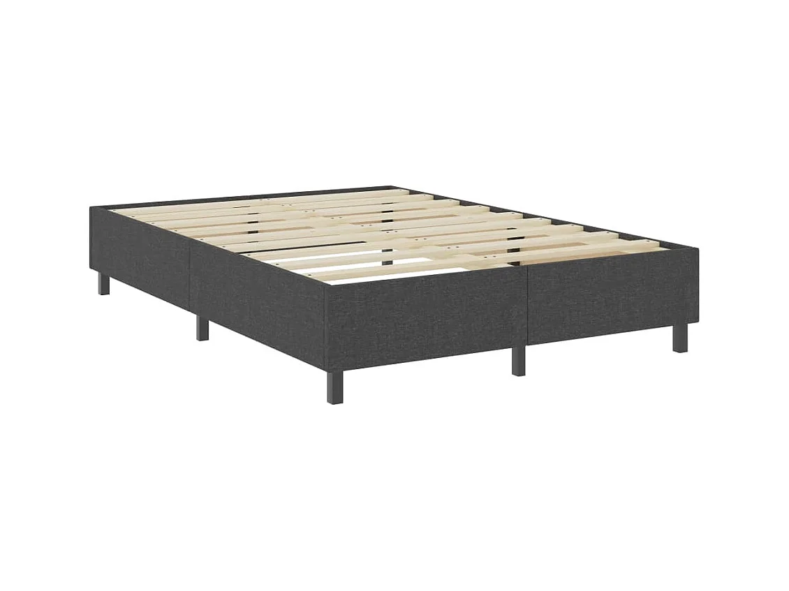 Boxspringbett Dunkelgrau Stoff 140x200 cm