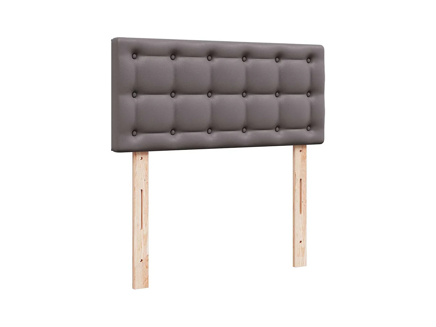 Ottoman-Bett mit Matratze Grau 100x200 cm Kunstleder